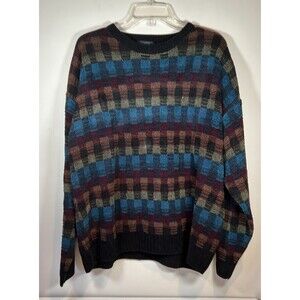 Vintage Dockers Men's Size L Basketweave Pattern Acrylic Blend Sweater
